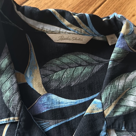 Men’s Paradise Collection XXL Hawaiian print floral 100% washable silk button - Picture 2 of 9